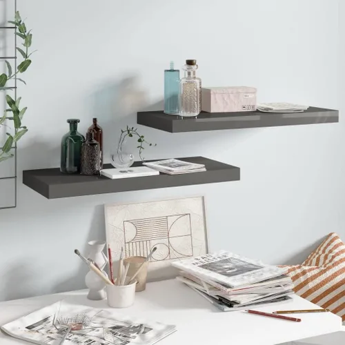 Miniatura 117 de Estantes flotantes de pared, juego de 4 estantes decorativos para montar en la pared, estante colgante con soportes invisibles para decoración
