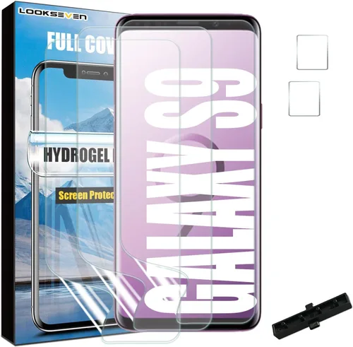 Miniatura 12 de LOOKSEVEN Paquete de 3 protectores de pantalla de película de hidrogel (no vidrio) + 2 paquetes de protectores de lente de cámara de vidrio templado
