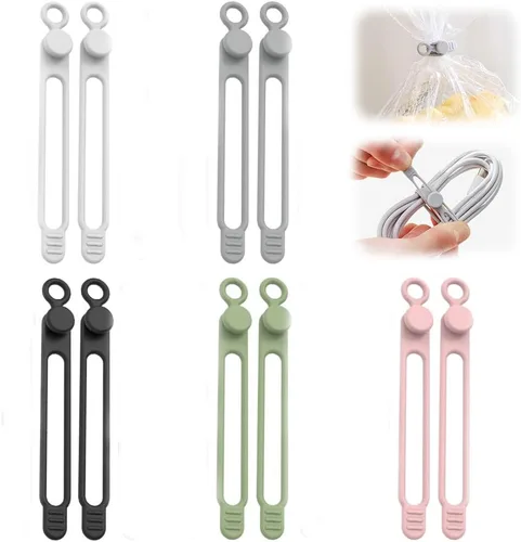 Miniatura 11 de Organizador de cables de datos, 2025 nuevos organizadores de auriculares de silicona, organizador de gestión de cables reutilizable, organizador