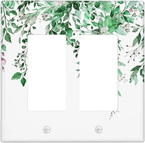 Miniatura 12 de Cubierta decorativa para interruptor, placa de interruptor de luz de 2 bandas, 1 placa de interruptor de luz dúplex de palanca, placas de pared GFCI