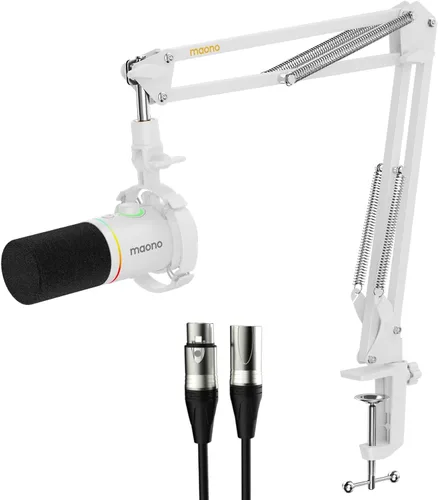 MAONO Kit de micrófono dinámico PD200X+BA20+XLR-180: paquete de micrófono para podcast Studio Streaming Grabación Vocal PD200X+BA20+XLR-180