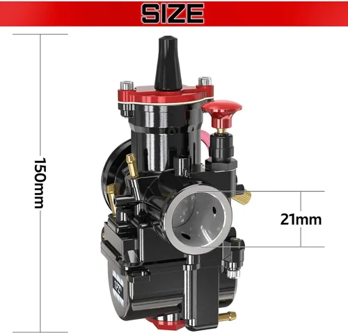 Miniatura 2 de 1PZ PW0-K21 PWK - Carburador de 1.82 pulgadas para reemplazo de carburador, rendimiento universal para motocicletas Pit Dirt Bike Off Road ATV Quad