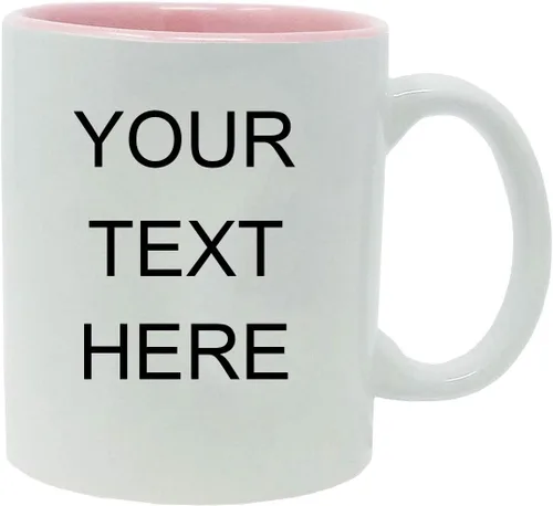 Miniatura 7 de Taza de café personalizada de cerámica blanca de 11 onzas, personalizable, color negro