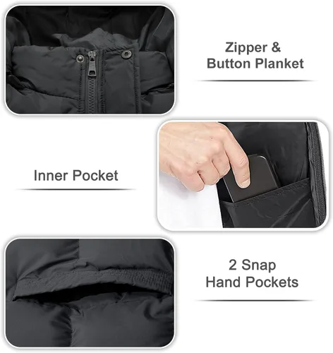 Miniatura 4 de FARVALUE Abrigos de invierno para hombre, chaqueta acolchada gruesa para invierno, parka acolchada con capucha