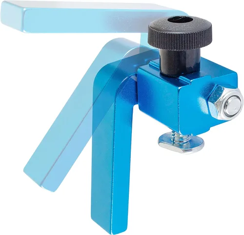 Miniatura 6 de POWERTEC Paquete de aluminio T-Track (paquete de 4) con tope abatible