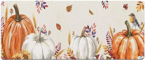 Miniatura 7 de Tapete de baño vintage con diseño de calabazas para bañera, antideslizante, de secado rápido y absorbente, con tierra de diatomeas, para fregadero