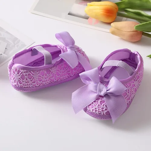 Miniatura 7 de Prewalker - Zapatos deportivos para recién nacidos suaves de princesa zapatos planos de piel sintética zapatos para caminar