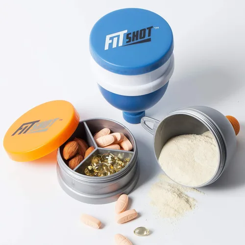 Miniatura 4 de Embudo de proteína en polvo: embudo de suplemento con llavero, paquete de 4 embudos para botella de agua, sin BPA, 2 en 1, portátil de 4.1 fl oz
