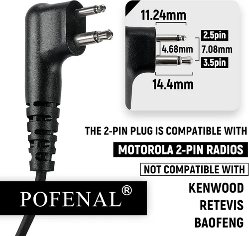 Miniatura 4 de RDM2070D CLS1110 CLS1410 Auricular Walkie Talkie de un solo cable compatible con Motorola CP200 GP2000 XU1100 PRO1150 MU12 Radio con micrófono PTT 1