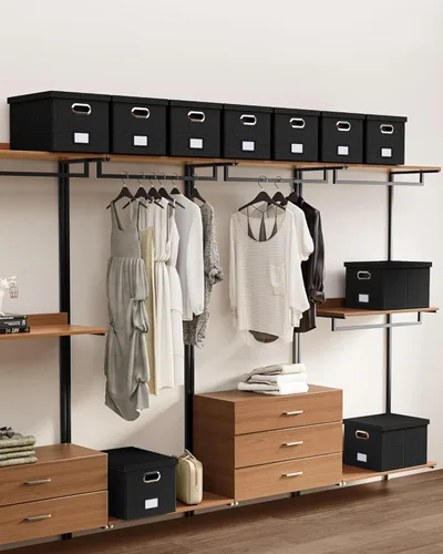 Miniatura 7 de Organizador de archivos en paquete de 2, caja archivadora portátil con tapa, compatible con carpetas tamaño carta/legal, organizador de documentos