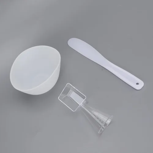 Miniatura 8 de Juego de cuencos para mezclar mascarillas faciales, 3 piezas, kit de herramientas de mezcla de mascarillas con cuchara medidora, máscara facial