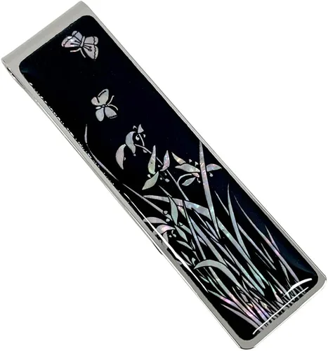 Miniatura 2 de Cartera con clip para dinero de madre perla para tarjetas de crédito, de acero inoxidable, colección de regalos