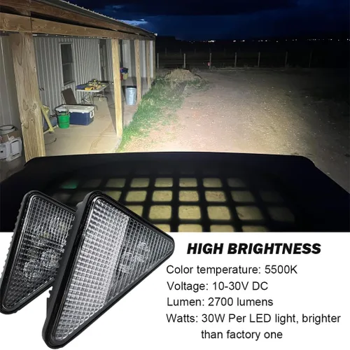 Miniatura 5 de RH&LH - Faros delanteros de luz LED de 30 W, lámpara de trabajo de 12 V, 6000 K, compatible con Bobcat 751 753 763 773 863 864 873 883 Reemplazar al