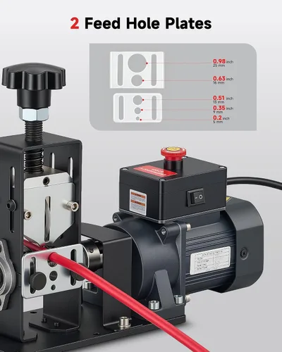 Miniatura 5 de CREWORKS - Máquina pelacables eléctrica, pelacables eléctrico para cables de cobre de 0.06 a 0.9 pulgadas (0.059-0.866 in) con 3 modos de operación