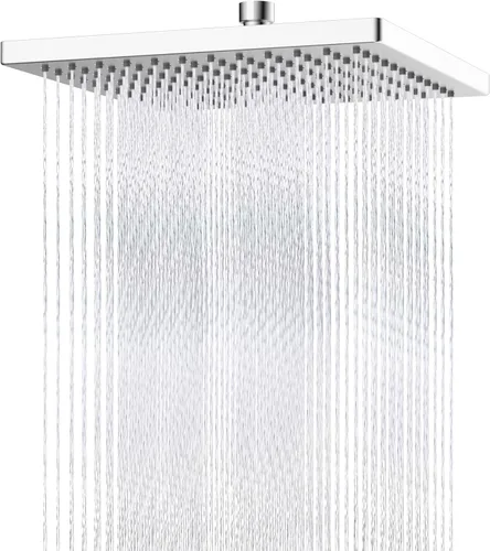 Miniatura 15 de Hibbent Cabezal de ducha filtrado de metal, cabezal de ducha de lluvia de alta presión de 6 pulgadas, filtro de ducha de 20 etapas para suavizador