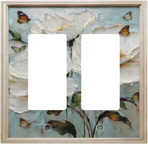 Miniatura 32 de Cubiertas Decorativas de Arte para Interruptores de Luz, Hojas de Otoño, Placa de Pared de Palanca Individual, Cubierta Decorativa de Interruptor