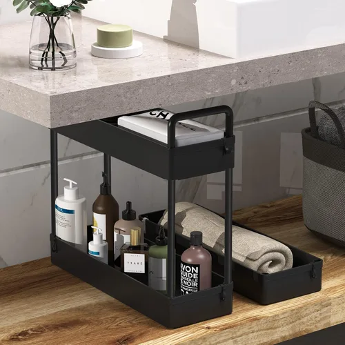 Miniatura 5 de SOLEJAZZ Carrito de Almacenamiento Delgado con Ruedas de 3 Niveles, Organizador de Almacenamiento Estrecho para Baño, Organizador de Utilidades