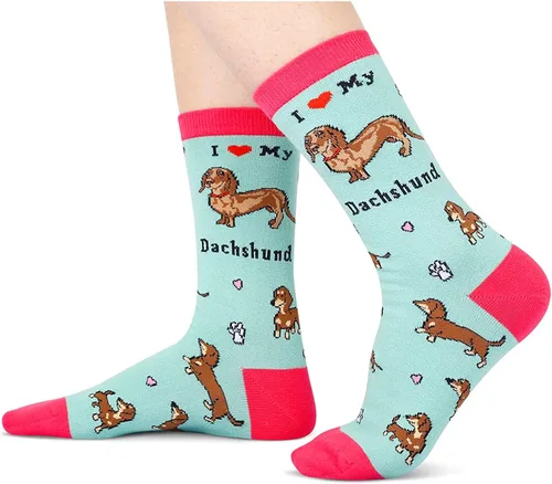 Miniatura 2 de HAPPYPOP Calcetines novedosos de pato, vaca, gato, perezoso para niñas, divertidos regalos de pato, gato, perro, conejito para mujeres, regalos