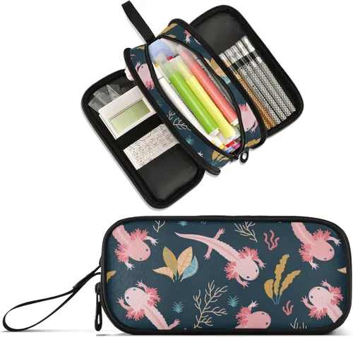 Miniatura 31 de Estuche para lápices de gran capacidad de los años 80 y 90, bolsa para lápices, oficina, escuela, bolsa grande para bolígrafos con almacenamiento