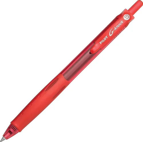 Miniatura 2 de PILOT G-Knock BeGreen - Bolígrafos de tinta de gel recargables y retráctiles, punta fina, tinta roja, paquete de 12 (31508)