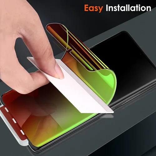 Miniatura 7 de LYWHL Paquete de 2 protectores de pantalla de privacidad para Samsung Galaxy S21 Ultra, degradado, colorido, anti-luz azul, anti-espía, película