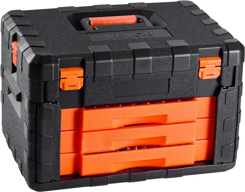 Miniatura 11 de VEVOR Juego de herramientas mecánicas y juego de zócalos, 450 piezas, 1/4, 3/8 y 1/2 pulgadas, dados profundos y estándar, kit de herramientas