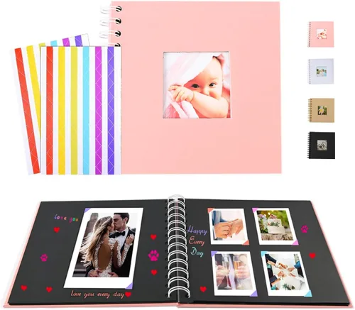 Miniatura 7 de Álbum de fotos de álbum de recortes, páginas de papel blanco, álbum de recortes, páginas de hojas, aniversario de boda, regalo de memoria familiar