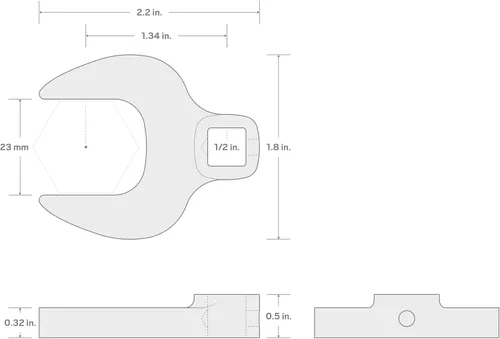 Miniatura 4 de TEKTON WCF24023 - Llave de pie de gallo de 1/2 pulgada x 0.906 in Fabricado en Estados Unidos