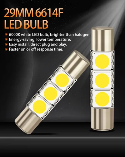 Miniatura 6 de Paquete de bombillas LED blancas compatibles con Honda Accord 2003 2004 2005 2006 2007 2008 2009 2010 2011 2012 Luz interior de mapa + luz