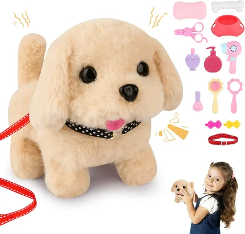 Miniatura 7 de Peluche de gato, juguetes de peluche de gato que camina, interactivo electrónico relleno con mochila de tortuga, lindos animales de peluche
