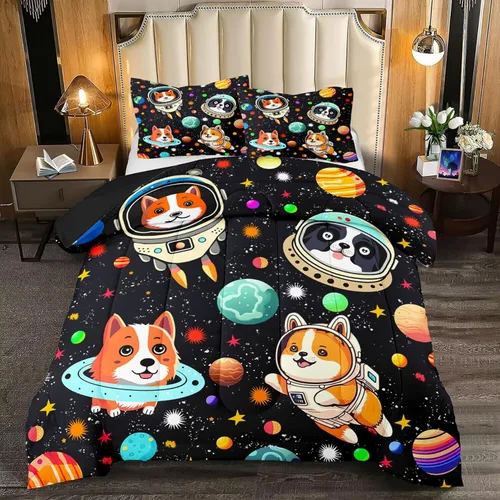 Miniatura 21 de Juego de edredón de 3 piezas con 2 fundas de almohada, tamaño Queen, diseño africano de DJ Girl de microfibra suave, regalo para mujeres y niñas