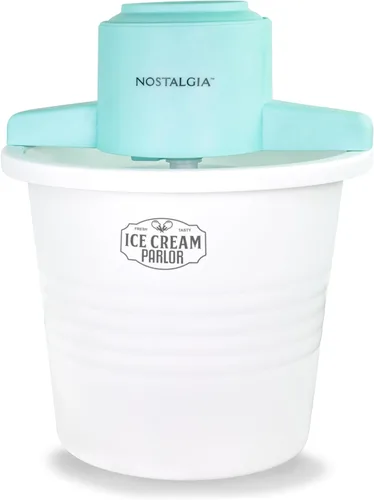 Máquina para hacer helado Nostalgia eléctrica – estilo salón, máquina de helado suave al estilo antiguo, hace yogur congelado o gelato en minutos –