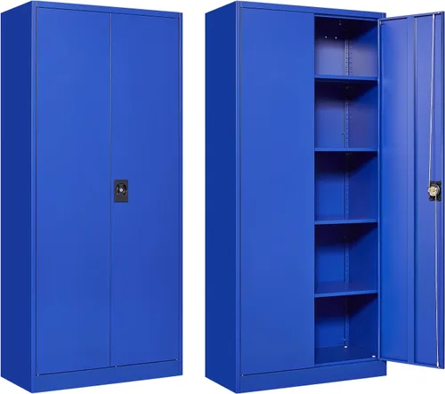Miniatura 11 de Vitrina con puertas de cristal, vitrina para coleccionables, gabinete de exhibición Curio con 4 estantes ajustables, gabinete de exhibición de Negro