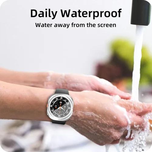 Miniatura 5 de Paquete de 2+2 protectores de pantalla para Galaxy Ultra Watch de 1.772 pulgadas, película protectora de vidrio templado HD con funda protectora