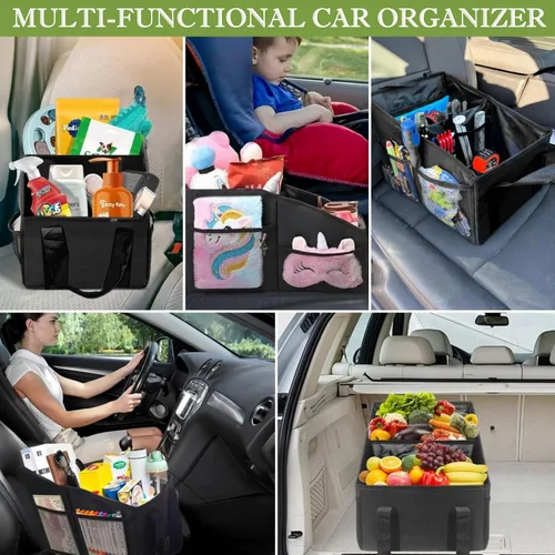 Miniatura 7 de BLIRITEL Organizador de asiento de automóvil para asiento delantero y trasero, organizador de asiento de pasajero, organizador de almacenamiento