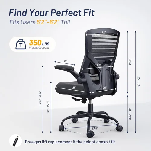 Miniatura 3 de Silla de escritorio de oficina para largas horas y alivio del dolor de espalda baja, cojín de espuma moldeada de 4 pulgadas de grosor, soporte Negro