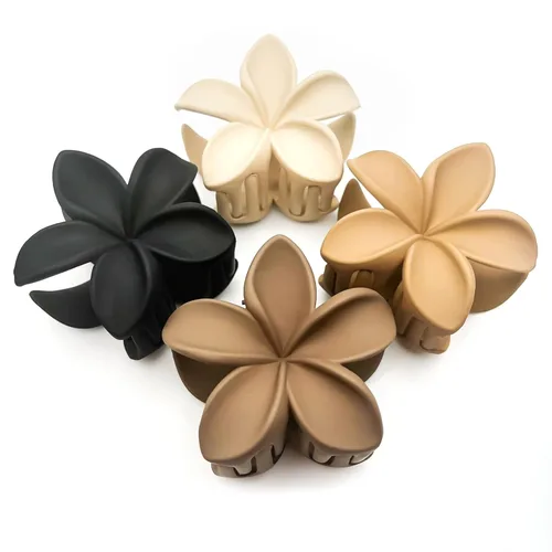 Miniatura 11 de Pinzas para el pelo de flores para mujeres y niñas, de cabello grueso a fino, medianas, bonitas, pinzas decorativas de plumeria, accesorios