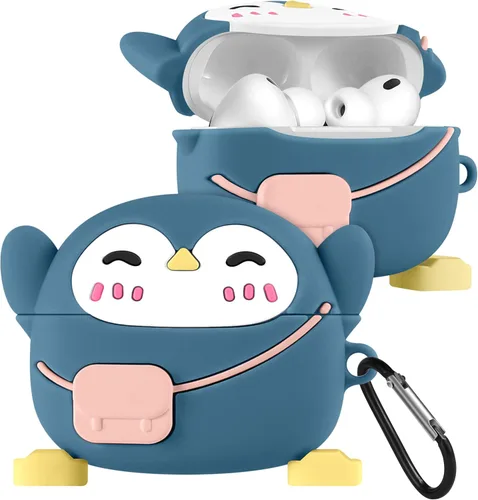 Miniatura 9 de Joyleop Funda para Airpods Pro 3 – Linda funda divertida para mujeres, niñas y niños 3D Kawaii Capybara Oso Diseño de dibujos animados Funda