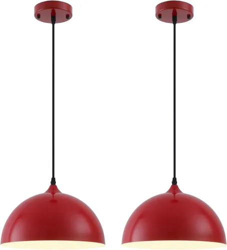 Miniatura 9 de Iluminación colgante de granja para isla de cocina, lámparas colgantes de cúpula negra y dorada, lámpara de techo colgante industrial para comedor