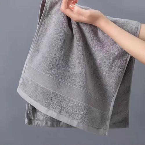 Miniatura 5 de JININQ 2 toallas de mano suaves 100% algodón de 13.4 x 29.5 pulgadas, juego de toallas faciales prémium para baño, gimnasio, hogar (azul)