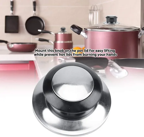 Miniatura 3 de 5 piezas de repuesto de perilla de tapa de olla, perilla universal para tapa de cacerola, mango de elevación, piezas de repuesto para utensilios