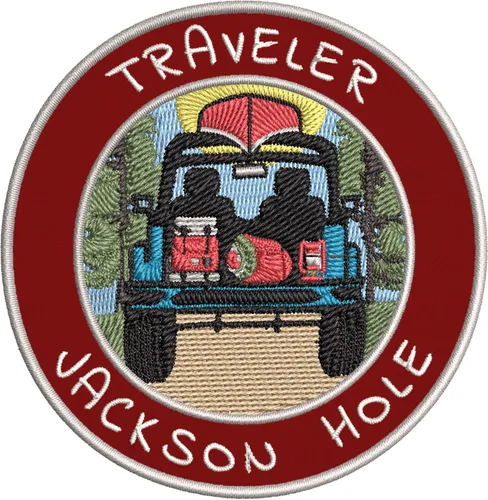 Miniatura 5 de Parche bordado de Jackson Hole de alta calidad, para planchar o coser, emblema decorativo para bricolaje, recuerdo de vacaciones, equipo de viaje