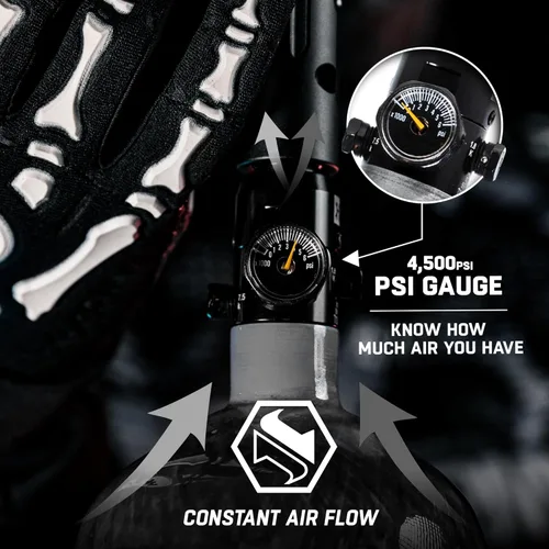 Miniatura 9 de HK Army Aerolite de fibra de carbono HPA Sistema de tanque de aire comprimido para paintball Transparente