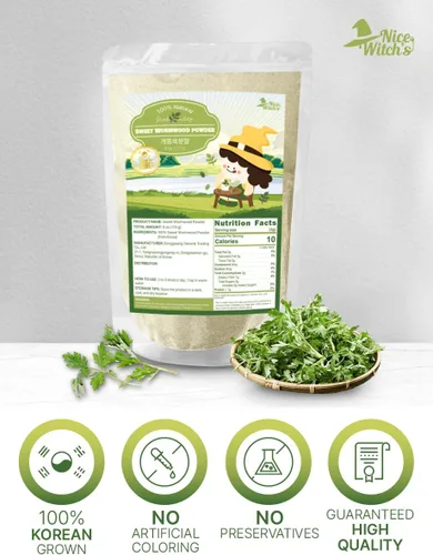 Miniatura 2 de NICE WITCH'S Polvo de ajenjo dulce coreano 100% puro, 6.00 oz / 6 onzas, Artemisia Annua, natural