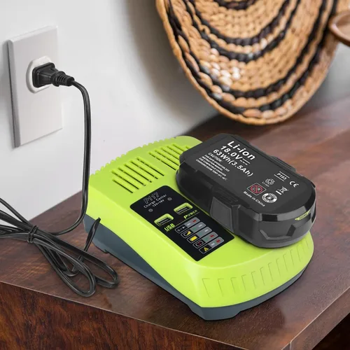Miniatura 7 de KUNLUN Paquete de 2 baterías P102 de 3.5Ah para batería Ryobi de 18 V y cargador P117 compatible con herramientas eléctricas Ryobi 18 voltios ONE+