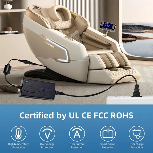 Miniatura 3 de Cable de alimentación universal para silla reclinable, adaptador de corriente de 2 pines con cable de extensión para silla elevadora, sofá