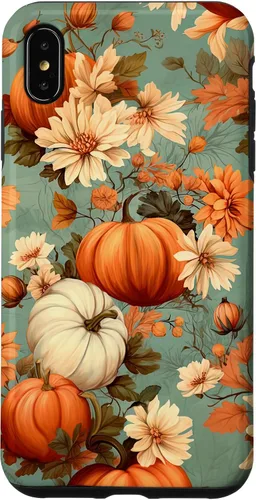 Miniatura 11 de Funda con temática de otoño para iPhone 12/12 Pro, diseño vintage de otoño con diseño de calabaza y calabaza