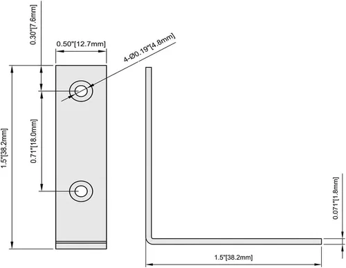 Miniatura 9 de Paquete de 40 soportes de esquina en L, soportes pequeños de metal en L para madera, soportes de acero de 1.5 pulgadas en ángulo recto para estantes