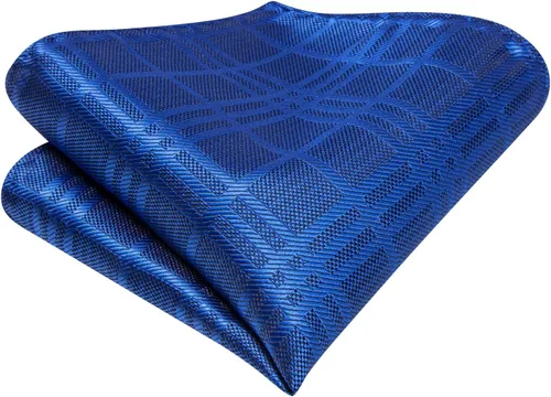 Miniatura 72 de Dubulle Corbata tejida de cachemira para hombre y gemelos de pañuelo para hombre, conjunto de gemelos para boda formal y negocios