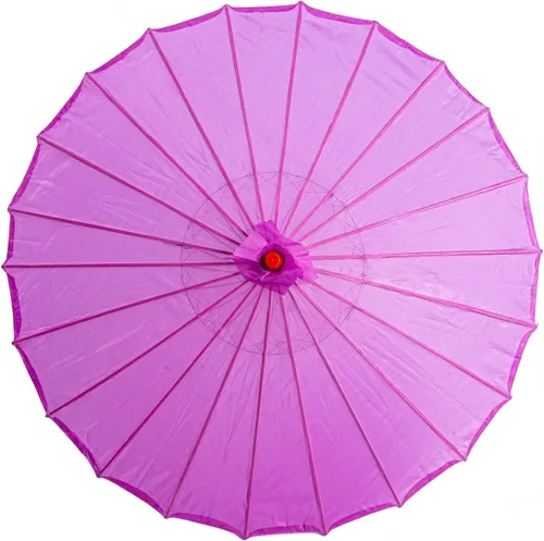 THY COLLECTIBLES Sombrilla china japonesa de 33 pulgadas para bodas, fotografías, disfraces, cosplay, decoración y otros eventos, color liso (morado)